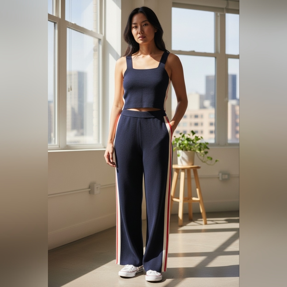 *Nwot* House of Harlow Revolve Wide Leg Ribknit Pants/Top Set